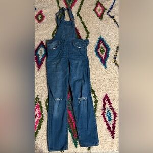 Dollhouse Junior Womens Blue Denim Overall 1 PC Romper Size 11